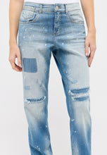 Afbeelding in Gallery-weergave laden, ANGELS JEANS STRAIGHT PATCH light blue fancy destroyed
