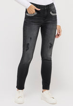 Afbeelding in Gallery-weergave laden, ANGELS JEANS SKINNY FANCY POCKET ROCK anthracite used destroyed
