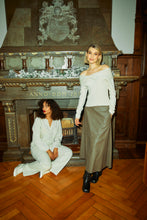 Load image into Gallery viewer, FREEQUENT ROK HARLEY FAUX LEATHER SKIRT morel
