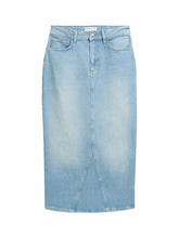 Load image into Gallery viewer, TOM TAILOR DENIM MIDI DENIM SKIRT used mid stone blue
