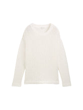 Load image into Gallery viewer, TOM TAILOR DENIM BOUCLÉ PULLOVER off white
