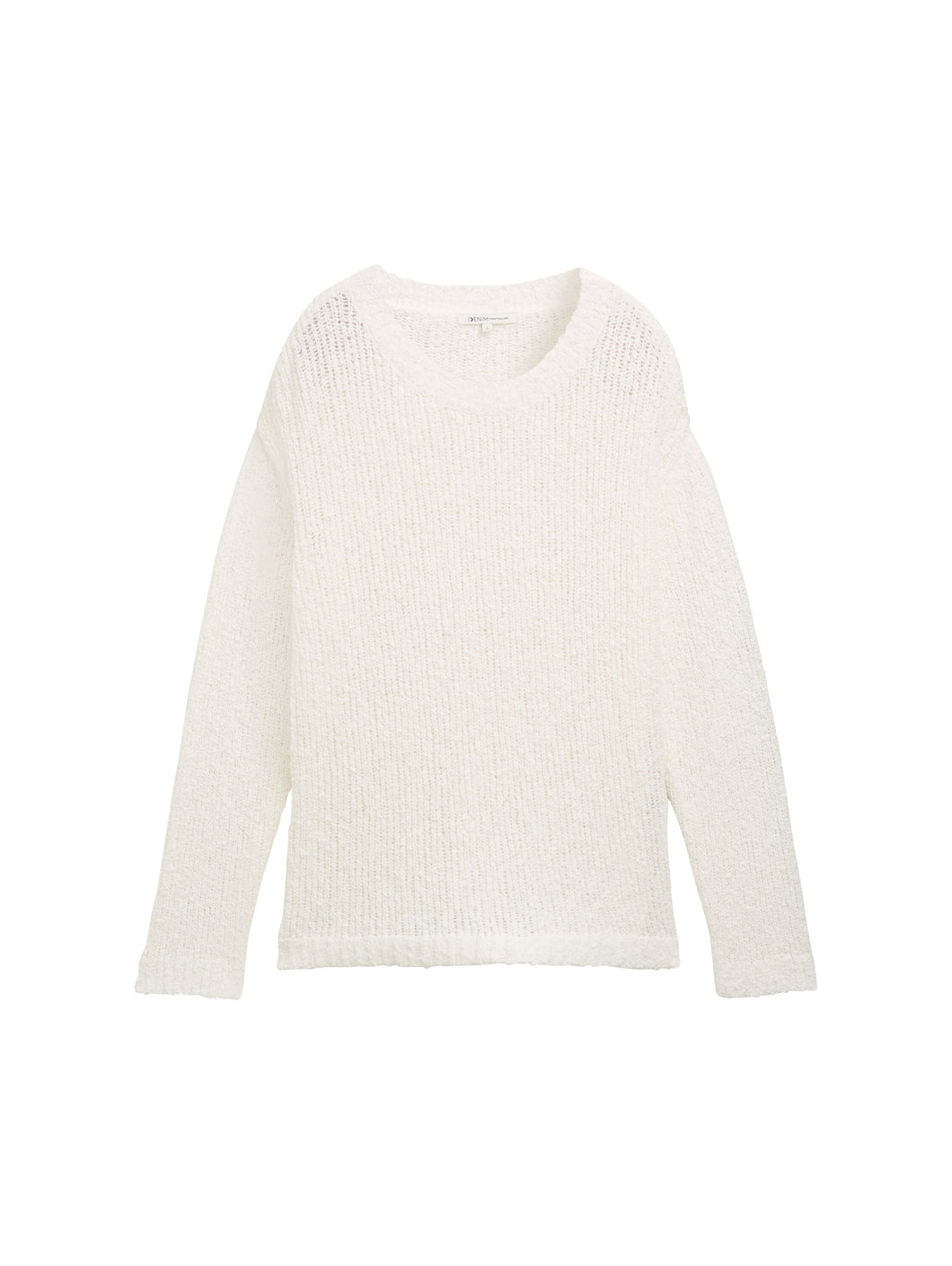 TOM TAILOR DENIM BOUCLÉ PULLOVER off white
