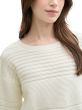 Load image into Gallery viewer, TOM TAILOR DENIM OTTOMAN KNIT PULLOVER off white
