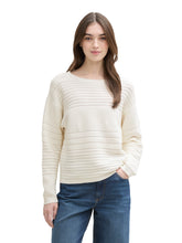 Load image into Gallery viewer, TOM TAILOR DENIM OTTOMAN KNIT PULLOVER off white
