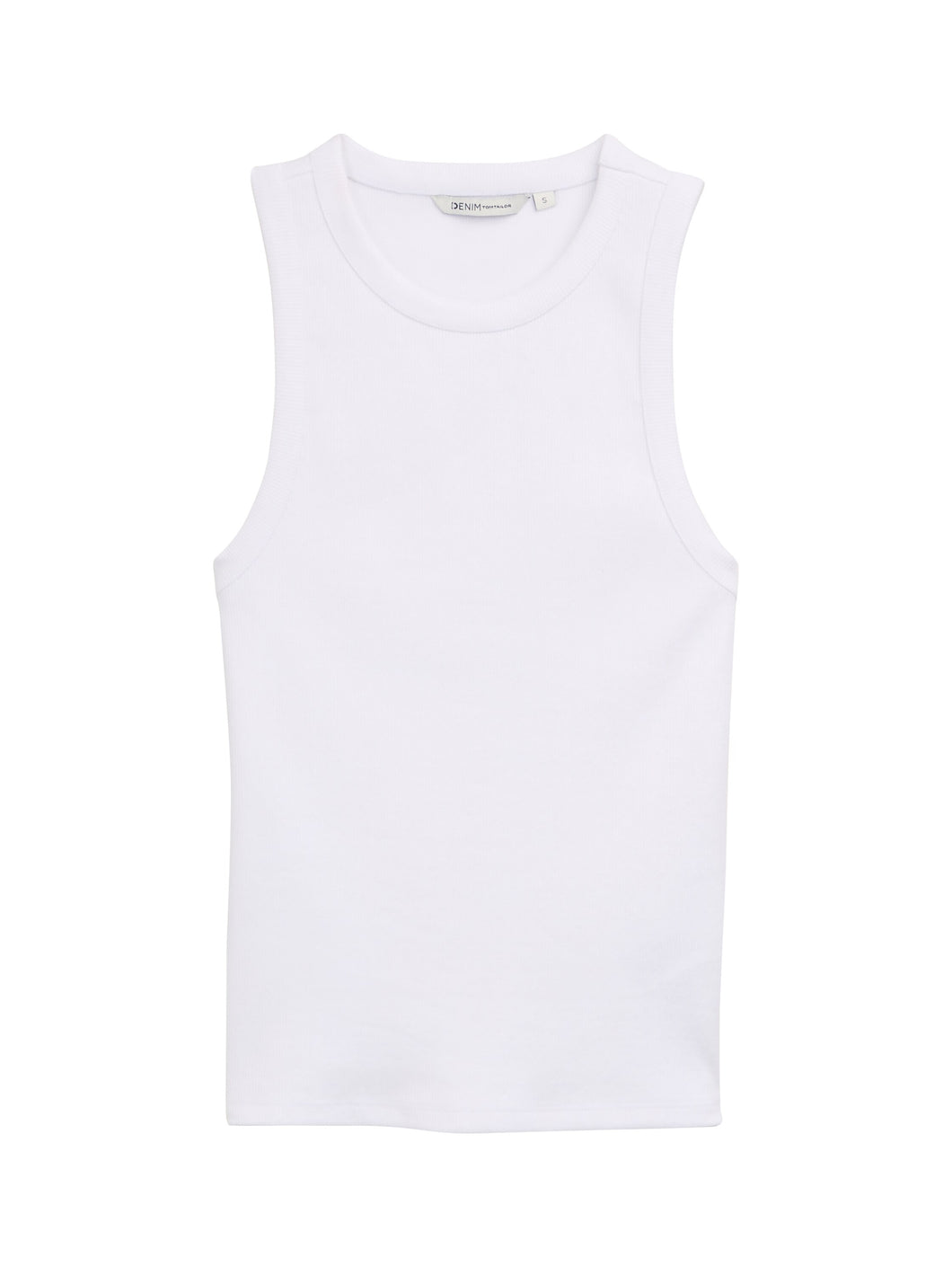 TOM TAILOR DENIM COATED RIB TOP white