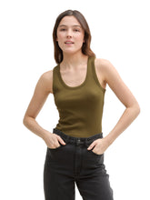 Afbeelding in Gallery-weergave laden, TOM TAILOR DENIM RIB TOP golden olive green
