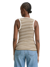 Afbeelding in Gallery-weergave laden, TOM TAILOR DENIM RIB RACERBACK TOP olive white stripe
