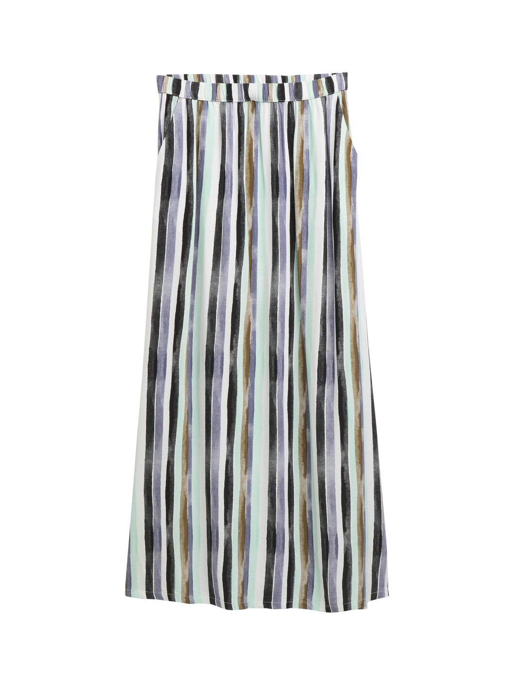TOM TAILOR DENIM MAXI SUMMER SKIRT watercolor stripe