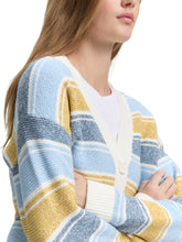 Afbeelding in Gallery-weergave laden, TOM TAILOR DENIM MULTICOLOR KNIT CARDIGAN blue yellow stripe
