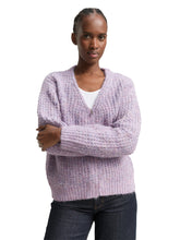 Afbeelding in Gallery-weergave laden, TOM TAILOR DENIM KNIT ZIP CARDIGAN lilac multicolor melange
