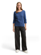 Afbeelding in Gallery-weergave laden, TOM TAILOR DENIM COZY SWEATSHIRT WITH SLEEVE DETAIL dark duck blue
