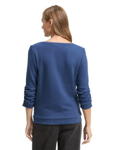 Afbeelding in Gallery-weergave laden, TOM TAILOR DENIM COZY SWEATSHIRT WITH SLEEVE DETAIL dark duck blue

