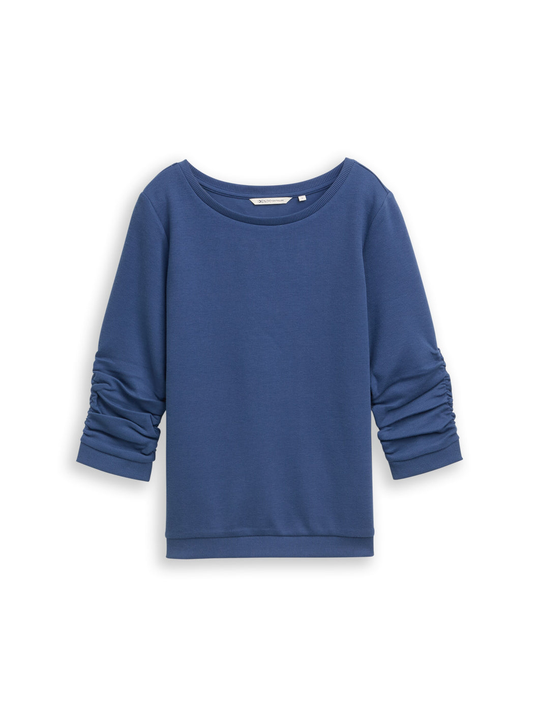 TOM TAILOR DENIM COZY SWEATSHIRT WITH SLEEVE DETAIL dark duck blue