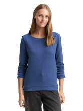 Afbeelding in Gallery-weergave laden, TOM TAILOR DENIM COZY SWEATSHIRT WITH SLEEVE DETAIL dark duck blue
