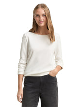Afbeelding in Gallery-weergave laden, TOM TAILOR DENIM COZY SWEATSHIRT WITH SLEEVE DETAIL off white
