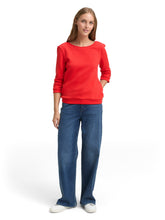 Afbeelding in Gallery-weergave laden, TOM TAILOR DENIM COZY SWEATSHIRT WITH SLEEVE DETAIL brilliant red
