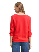 Afbeelding in Gallery-weergave laden, TOM TAILOR DENIM COZY SWEATSHIRT WITH SLEEVE DETAIL brilliant red
