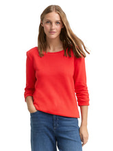 Afbeelding in Gallery-weergave laden, TOM TAILOR DENIM COZY SWEATSHIRT WITH SLEEVE DETAIL brilliant red
