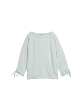 Afbeelding in Gallery-weergave laden, TOM TAILOR DENIM STRUCTURED STRIPE T-SHIRT small mint white stripe
