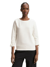 Afbeelding in Gallery-weergave laden, TOM TAILOR DENIM SWEATSHIRT W. SLEEVE DETAIL off white
