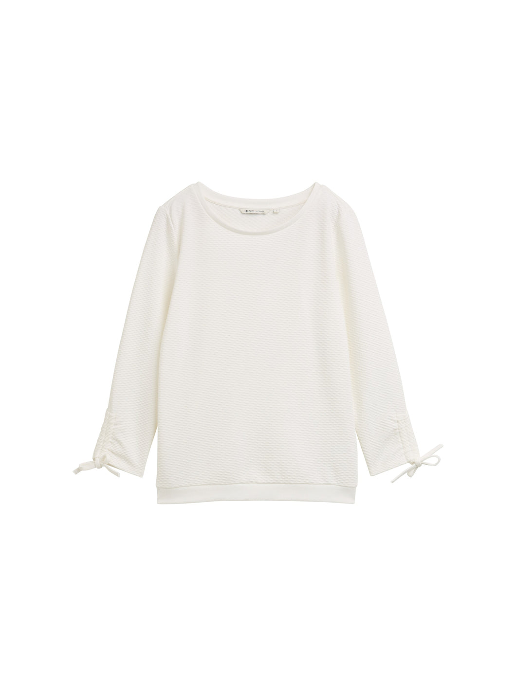 TOM TAILOR DENIM SWEATSHIRT W. SLEEVE DETAIL off white