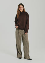 Afbeelding in Gallery-weergave laden, FREEQUENT BROEK SOFY HERRINGBONE mole w. desert taupe
