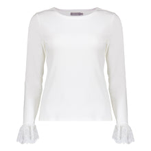 Afbeelding in Gallery-weergave laden, GEISHA T-SHIRT LACE RUFFLE off white
