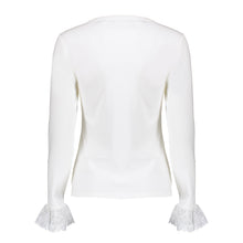 Afbeelding in Gallery-weergave laden, GEISHA T-SHIRT LACE RUFFLE off white
