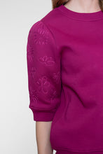 Afbeelding in Gallery-weergave laden, GEISHA SWEAT SHORT SLEEVE EMBROIDERY cyclame
