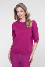 Afbeelding in Gallery-weergave laden, GEISHA SWEAT SHORT SLEEVE EMBROIDERY cyclame
