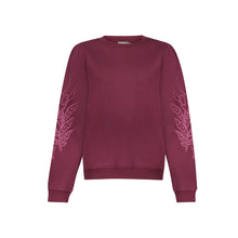 Afbeelding in Gallery-weergave laden, GEISHA SWEAT SLEEVE EMBROIDERY burgundy/fuchsia
