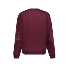 Afbeelding in Gallery-weergave laden, GEISHA SWEAT SLEEVE EMBROIDERY burgundy/fuchsia

