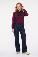 Afbeelding in Gallery-weergave laden, GEISHA SWEAT SLEEVE EMBROIDERY burgundy/fuchsia
