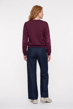 Afbeelding in Gallery-weergave laden, GEISHA SWEAT SLEEVE EMBROIDERY burgundy/fuchsia
