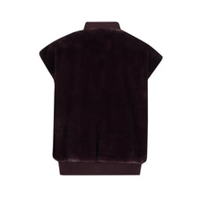 Afbeelding in Gallery-weergave laden, GEISHA GILET FUR WITH RIB burgundy

