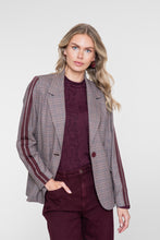 Load image into Gallery viewer, GEISHA BLAZER CHECK + TAPE burgundy/green
