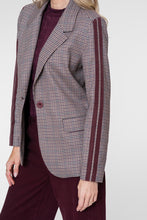Load image into Gallery viewer, GEISHA BLAZER CHECK + TAPE burgundy/green
