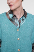 Afbeelding in Gallery-weergave laden, GEISHA KNITTED GILET MET KNOOP aqua
