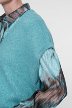 Afbeelding in Gallery-weergave laden, GEISHA KNITTED GILET MET KNOOP aqua
