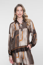 Afbeelding in Gallery-weergave laden, GEISHA BLOUSE SATIN brown/sand
