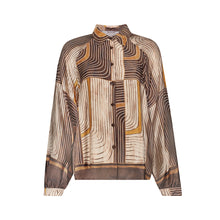 Afbeelding in Gallery-weergave laden, GEISHA BLOUSE SATIN brown/sand
