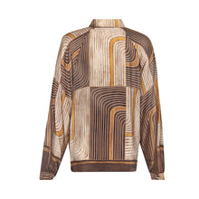 Afbeelding in Gallery-weergave laden, GEISHA BLOUSE SATIN brown/sand
