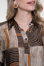Afbeelding in Gallery-weergave laden, GEISHA BLOUSE SATIN brown/sand

