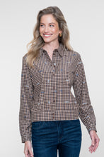 Load image into Gallery viewer, GEISHA BLOUSE brown/blue
