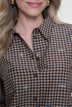 Load image into Gallery viewer, GEISHA BLOUSE brown/blue
