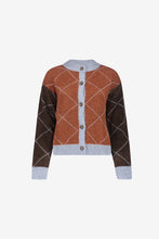 Afbeelding in Gallery-weergave laden, GEISHA VEST ARGYLE toffee/brown/light blue
