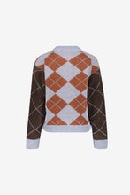 Afbeelding in Gallery-weergave laden, GEISHA VEST ARGYLE toffee/brown/light blue
