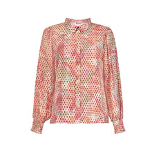 Load image into Gallery viewer, GEISHA BLOUSE coral/moss green
