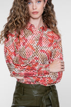 Load image into Gallery viewer, GEISHA BLOUSE coral/moss green

