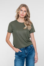 Afbeelding in Gallery-weergave laden, GEISHA SHIRT ROUND NECK FOIL olive
